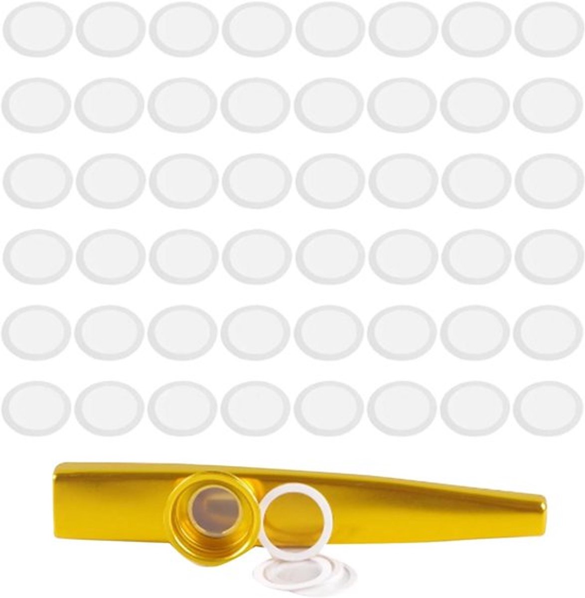 Kazoo fluit met 100 stuks mondmembraan en accessoires 19 mm