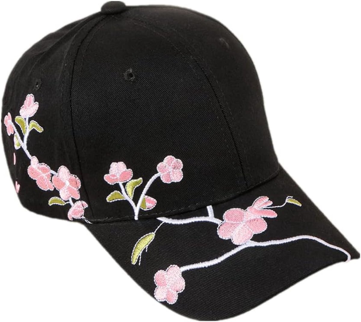 JeiibrZui Dames Baseballpet Met Ploembloem - Verstelbaar - UV-Bescherming Zonnehoed - Katoen - Voor Golf Wandelen Fietsen