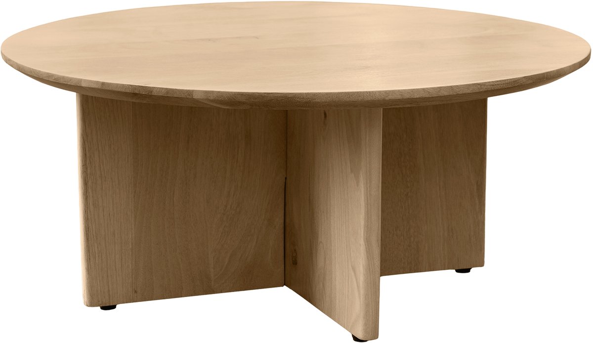 Lewis & Loft Salontafel Lupe - FSC®-gecertificeerd mangohout - Rond 80 cm - Naturel Bruin