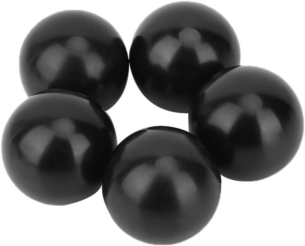 Zwarte Ronde Ball Handgrepen - 5 Stuks Technisch Plastic M10 x 35 Vervangingsknoppen voor Gereedschap en Machines