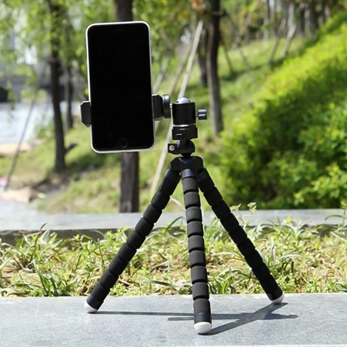 Verstelbare Desk Tripod met Octopus Poten, Lichtgewicht en Compact, Inclusief Telefoonhouder en Clip, Ideaal voor Fotografie en Vloggen