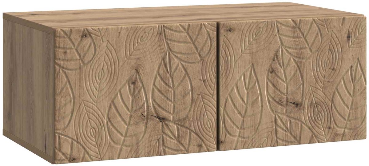 vidaXL - Wandmontage - TV-kast - 59,5 - x - 41 - x - 30 - cm - Artisanaal - eiken