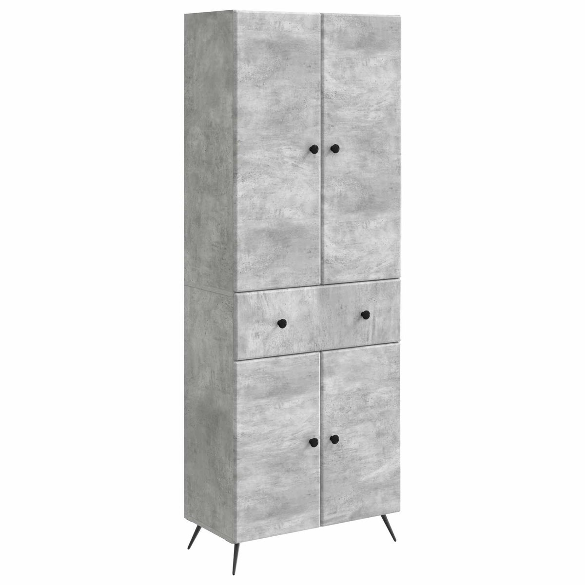 vidaXL Kast - Set - 2 - st - Betongrijs - 66 - x - 34.5 - x - 90 - cm - Bewerkt - hout