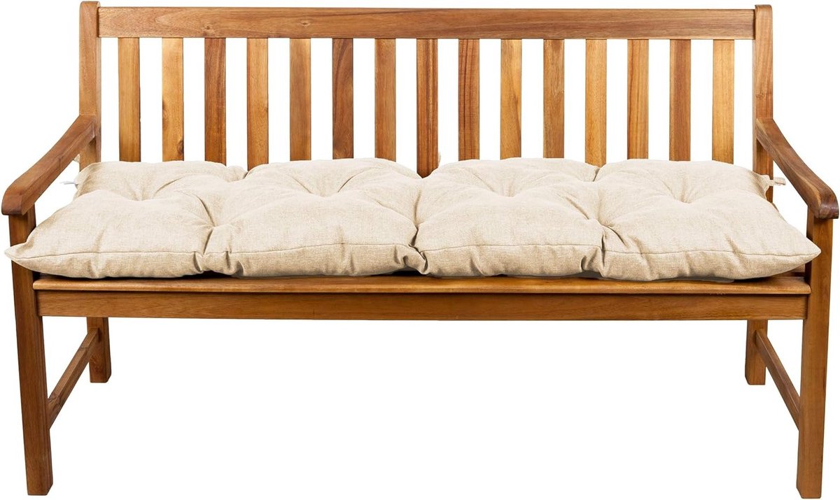 Comfortabele tuinbankkussen voor schommelbank en stoelen - 160x60 cm, Crème, weerbestendig en stijlvol