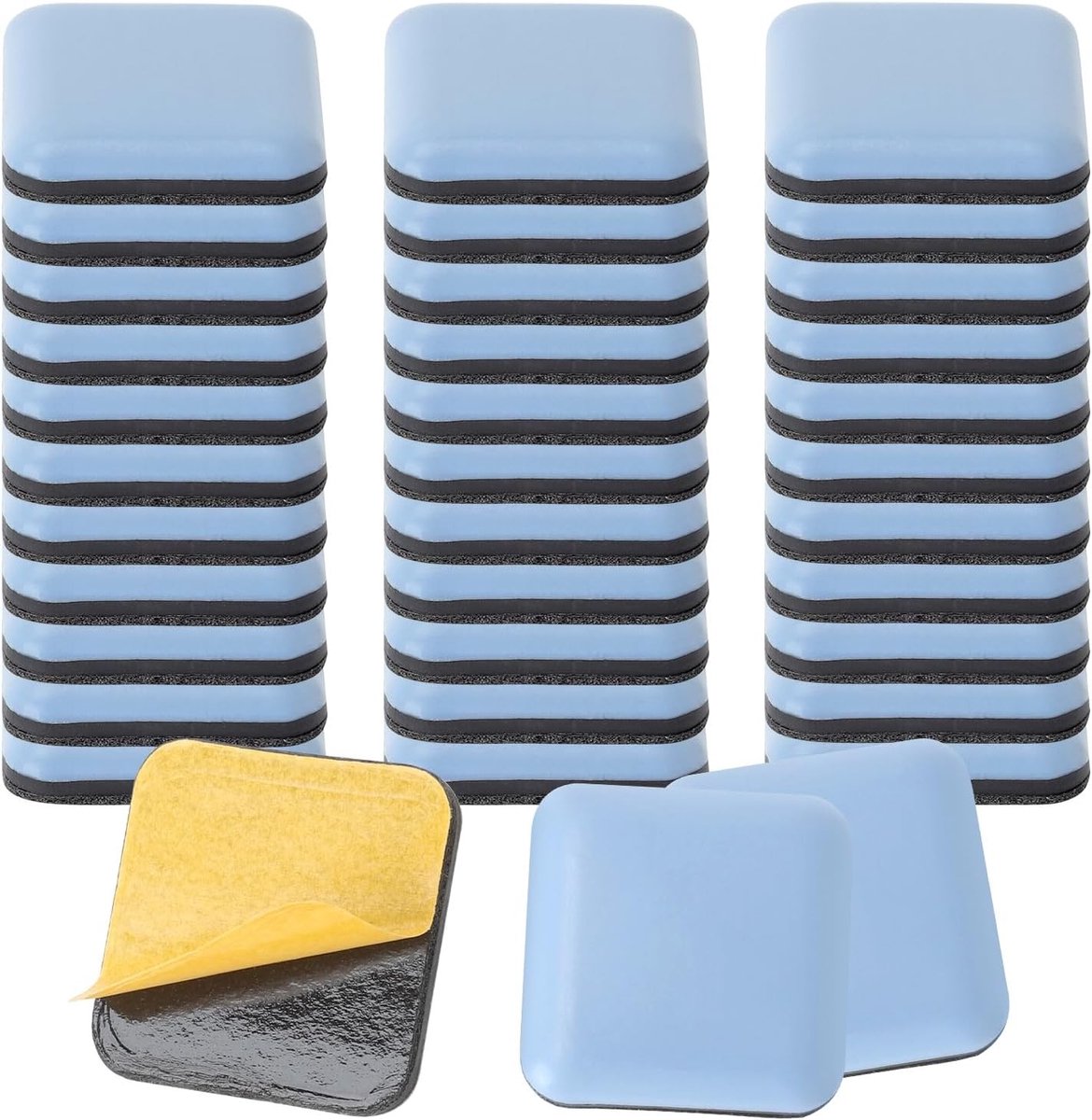 Zelfklevende Teflon meubelglijders 30x30mm voor vloerschadebescherming en geluidsreductie
