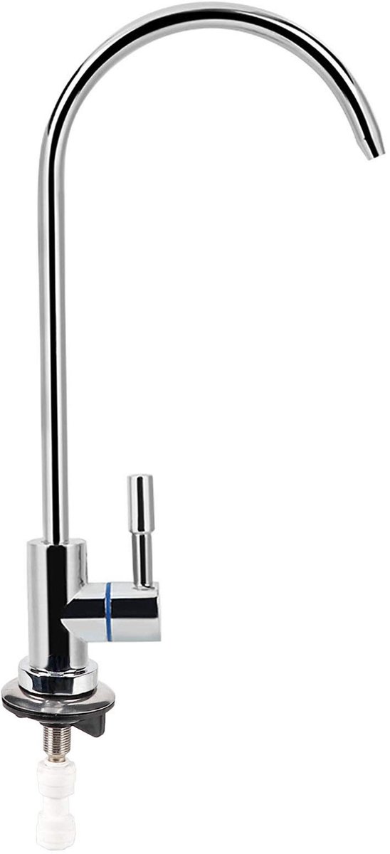 Dailygoods - Dailygoody - Drinkwaterkraan - Chroom afwerking - Elegante gebogen waterfilterkraan - 360 graden draaibaar - Voor huishoudelijk gebruik - Geschikt voo.