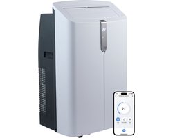Evolar Mobiele Smart Airco - 12000 BTU - Ultra Stil - Koelen & Verwarmen - WiFi - App & Afstandsbediening - Airconditioner - met Afvoerslang - Slaapkamer, Woonkamer, Kantoor - EVO-PAC12CHW