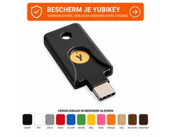 Alvora Beschermhoes – Geschikt voor YubiKey 5C NFC – USB-C Beveiligingssleutel Cover – Zwart