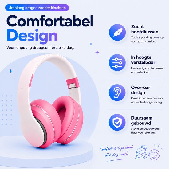 AngelTech Forfait Enfant XL PRO II - Tablette Enfant XL PRO II + Écouteurs Enfant - Forfait Discount - Rose