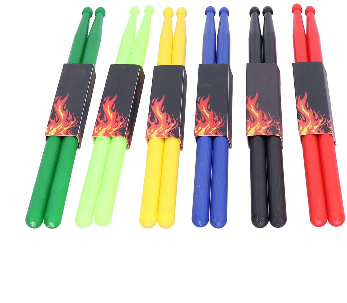 Dailygoods - 6 Paar Antislip Nylon Drumstokken Speelstok Set