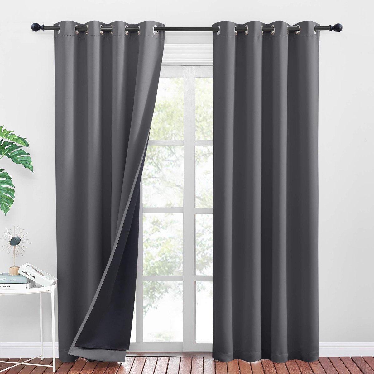 Dailygoods - 100% Verduisterende Gordijnen met Lussen 140x240cm Grijs