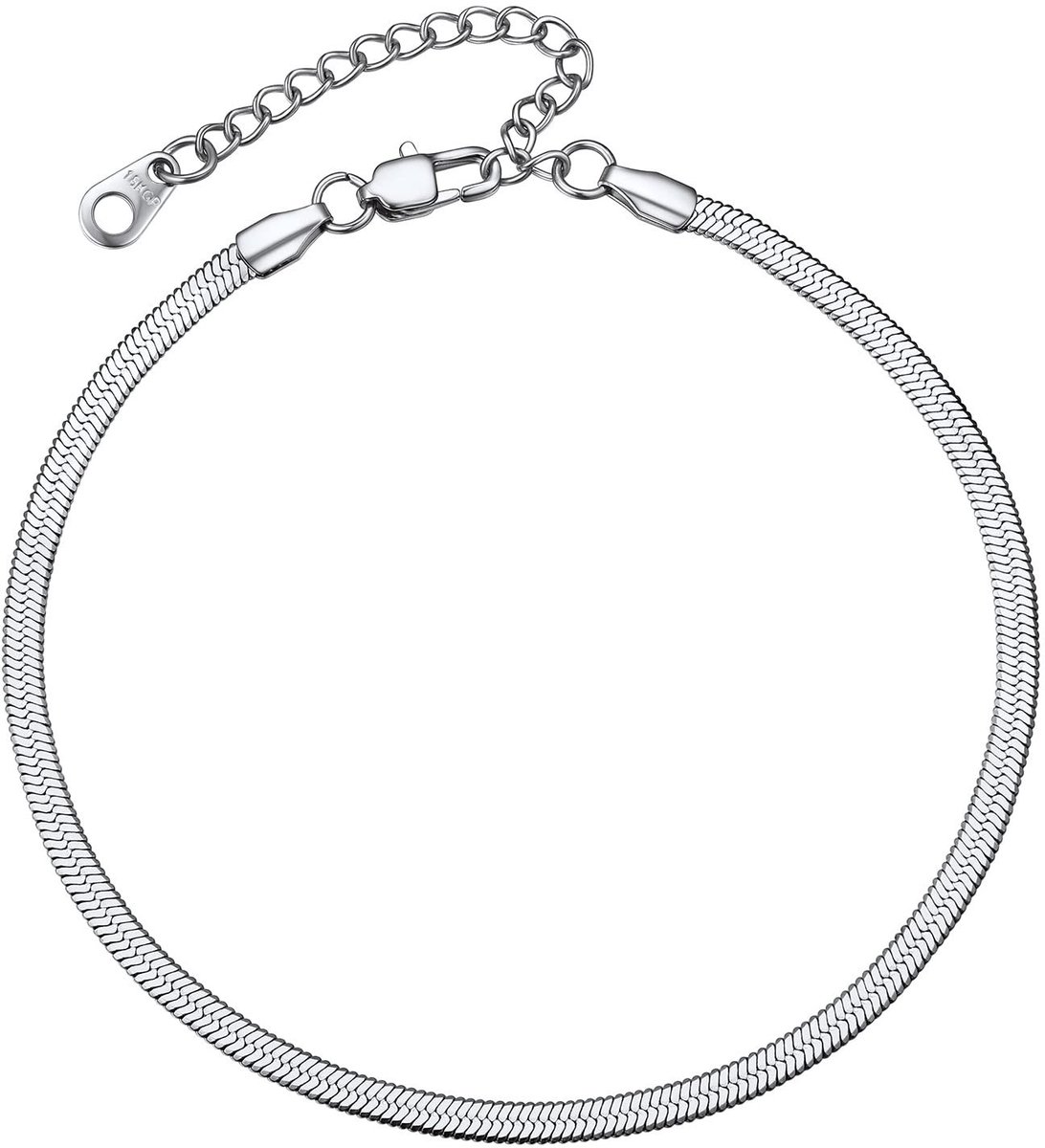 Dailygoods - Enkelketting Vrouwen Roestvrij Staal Voetarmband 22+5cm