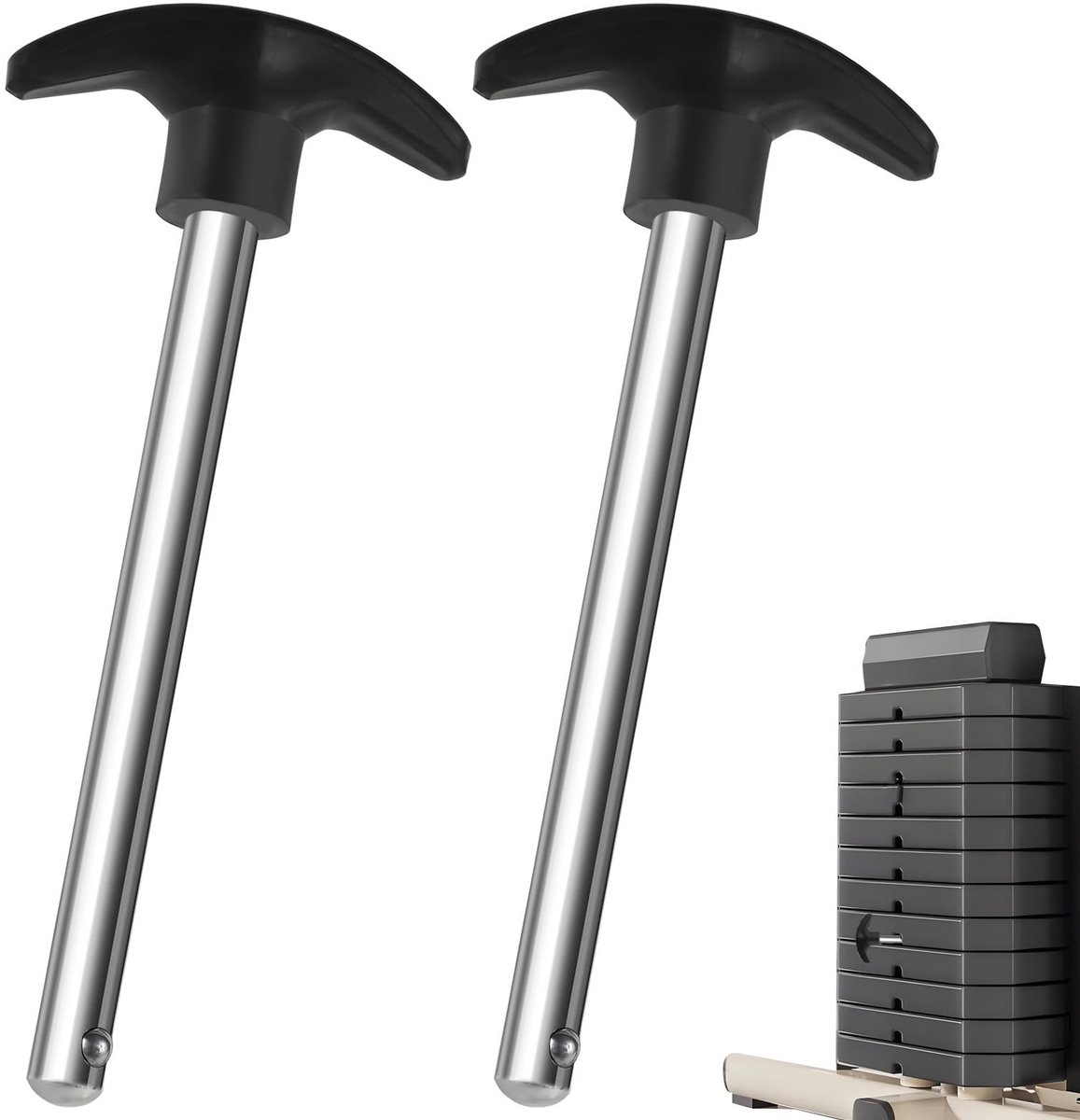 Dailygoods - Dailygoody - Vervangingsgewichtspennen - Geschikt voor Thuis Fitnessapparatuur - 2-delige set - Universeel - Duurzaam en stevig - Perfect voor trainin...