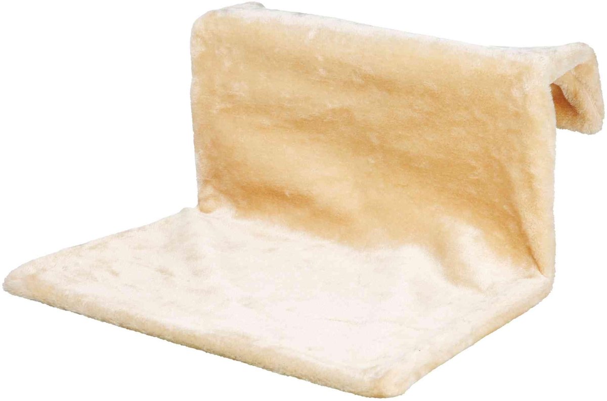 Dailygoods - Dailygoody - Ligbak voor radiator - Pluche hondenbed - Beige - Warme ligplaats - Geschikt voor alle gangbare radiatoren - 48 x 26 x 30 cm