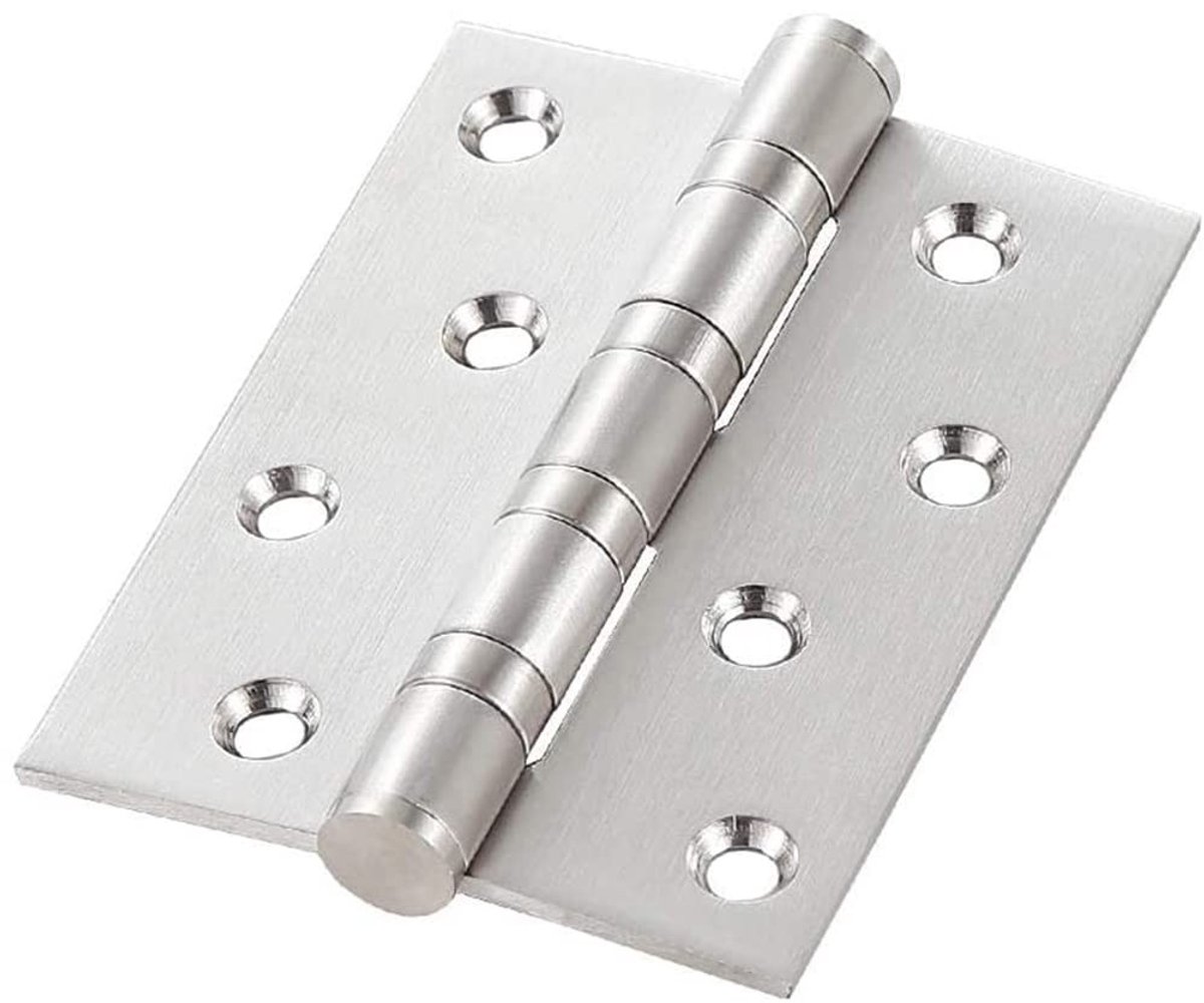 Dailygoods - Dailygoody - RVS Scharnieren - 4 Inch Deur Hengen - Hoogwaardige Chroom Afwerking - Duurzaam en Sterk - Geschikt voor Meubels en Deuren - Chroom