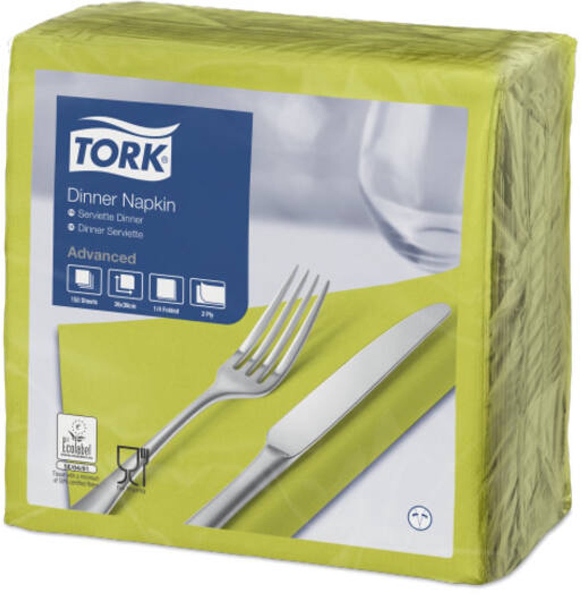 Tork 477900 dinnerservet advanced limoen 39x39 cm 2-laags 1800 stuks (477900)