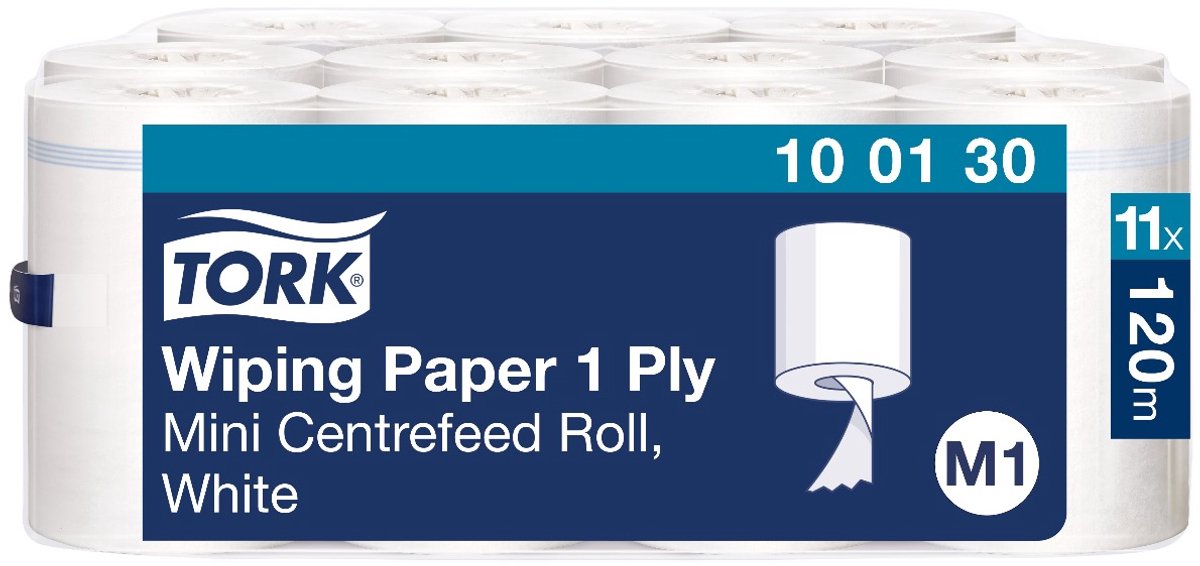 Tork Advanced 415 minirol 1-lgs wit 120 mtr x 22 cm doos à 11 rol (100130)
