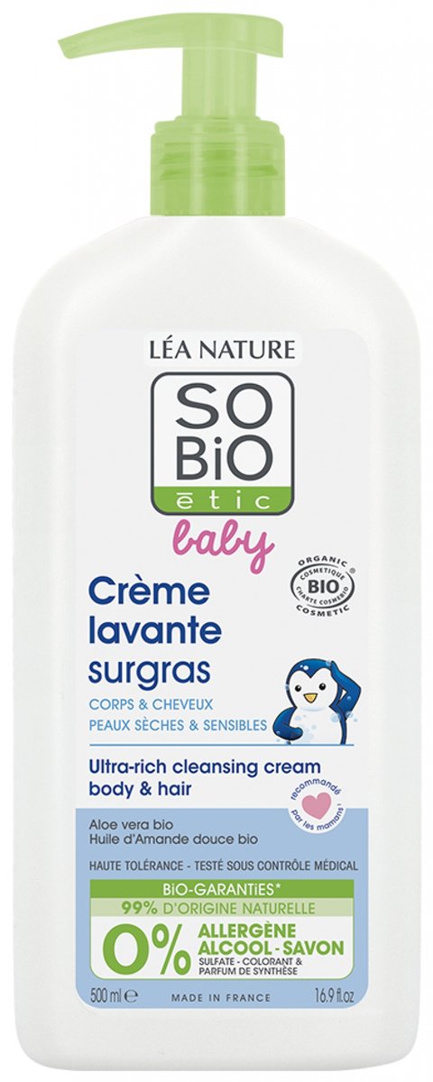 Léa Nature SO BIO étic Baby Biologische Supervette Reinigingscrème 500 ml