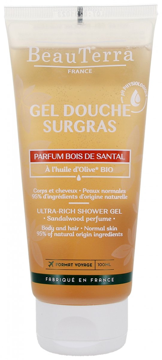 BeauTerra Sandelhout Surgras Douchegel 100 ml