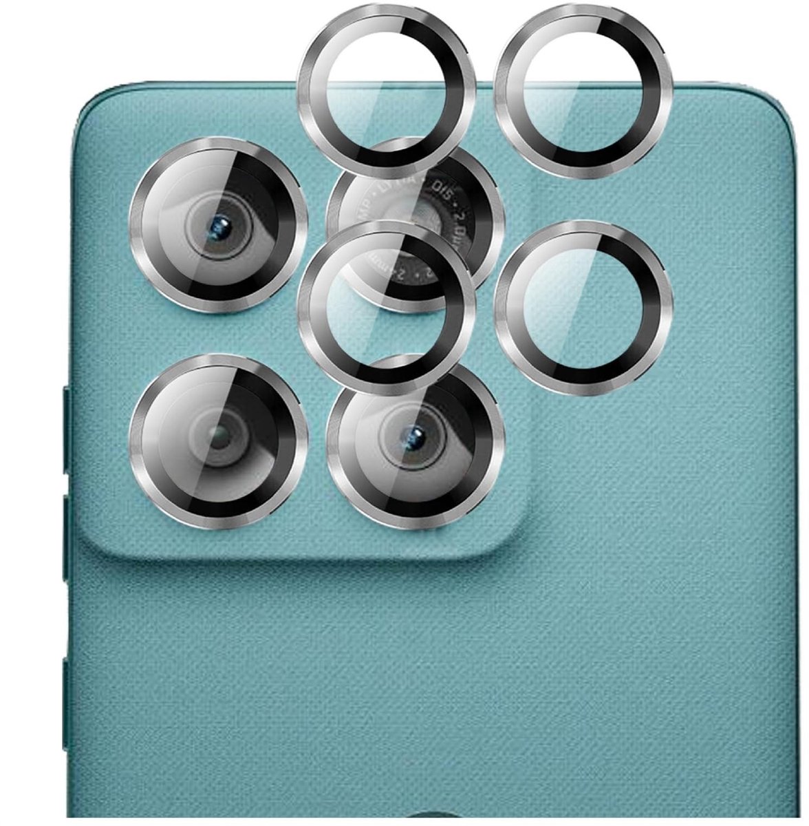 Dailygoods - Dubbele Cameralensbescherming voor Motorola Edge 60 Pro van Metaal en Gehard Glas