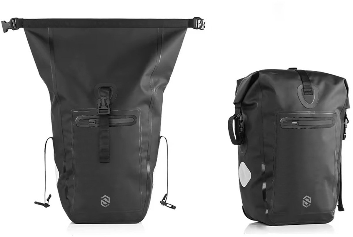 SKUAD Explorer roll-up tas maat L 24 liter zwart