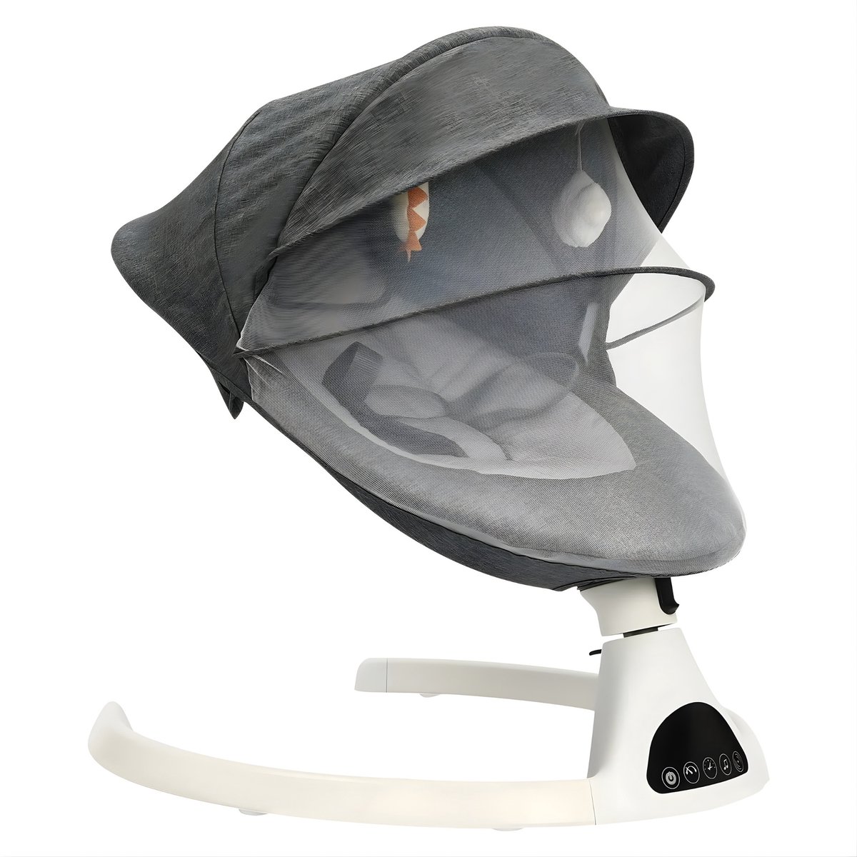 Elektrische Baby Schommelstoel – Multifunctioneel – Met Afstandsbediening en Touch Control – Muskietennet – USB Voeding – 5 Snelheden – Voor 0-12 Maanden – Grijs