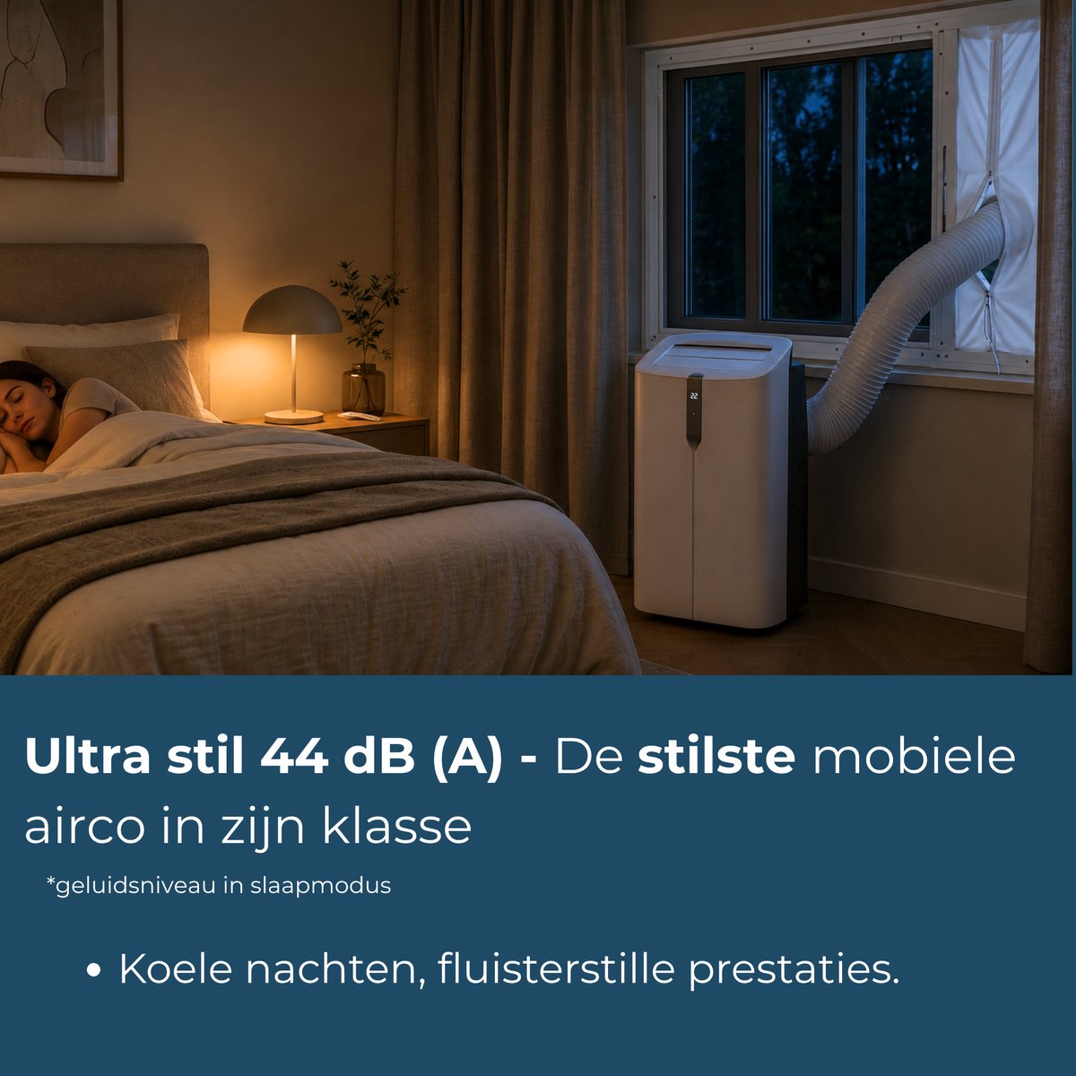 Evolar Mobiele Smart Airco - 14000 BTU - Ultra Stil - Koelen & Verwarmen - WiFi - App & Afstandsbediening - Airconditioner - met Afvoerslang - Slaapkamer, Woonkamer, Kantoor - EVO-PAC14CHW thumbnail 3