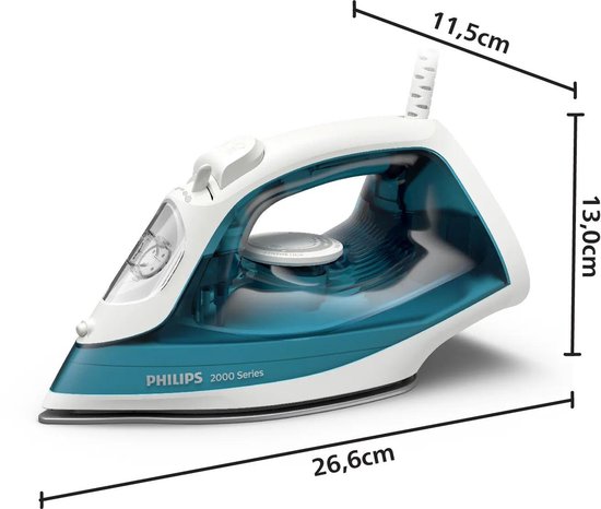 Philips 2000-serie DST2010/20 - Stoomstrijkijzer - Blauw