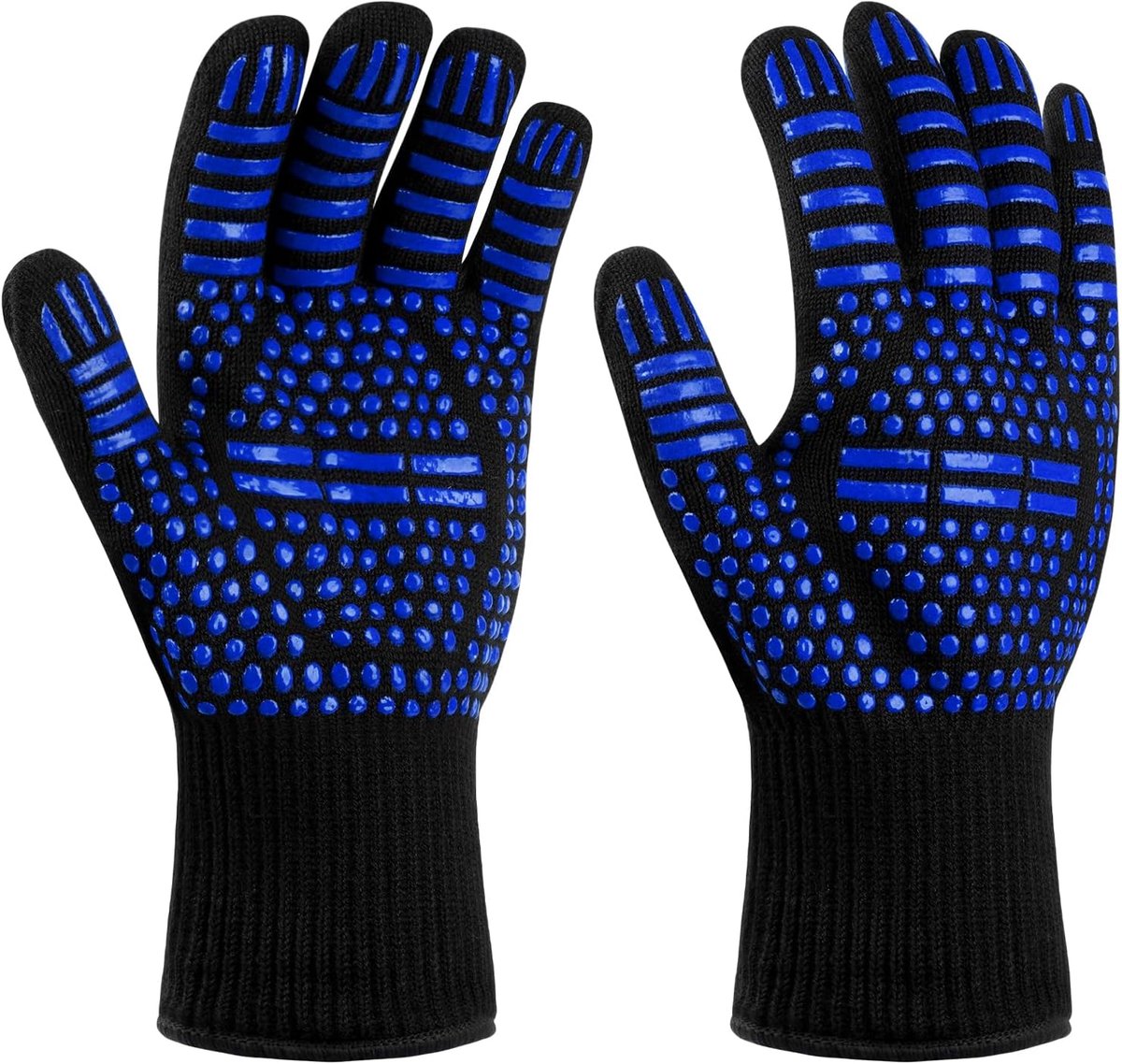Barbecue en oven handschoenen - Hittebestendige wanten - Set van 2 - One size - hittewanten