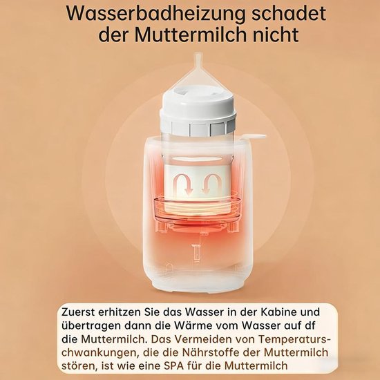 Flessenwarmer, snelle flessenwarmer, geschikt voor moedermelk of flesvoeding, intelligente temperatuurregeling met automatische uitschakeling, blauw. — afbeelding 3