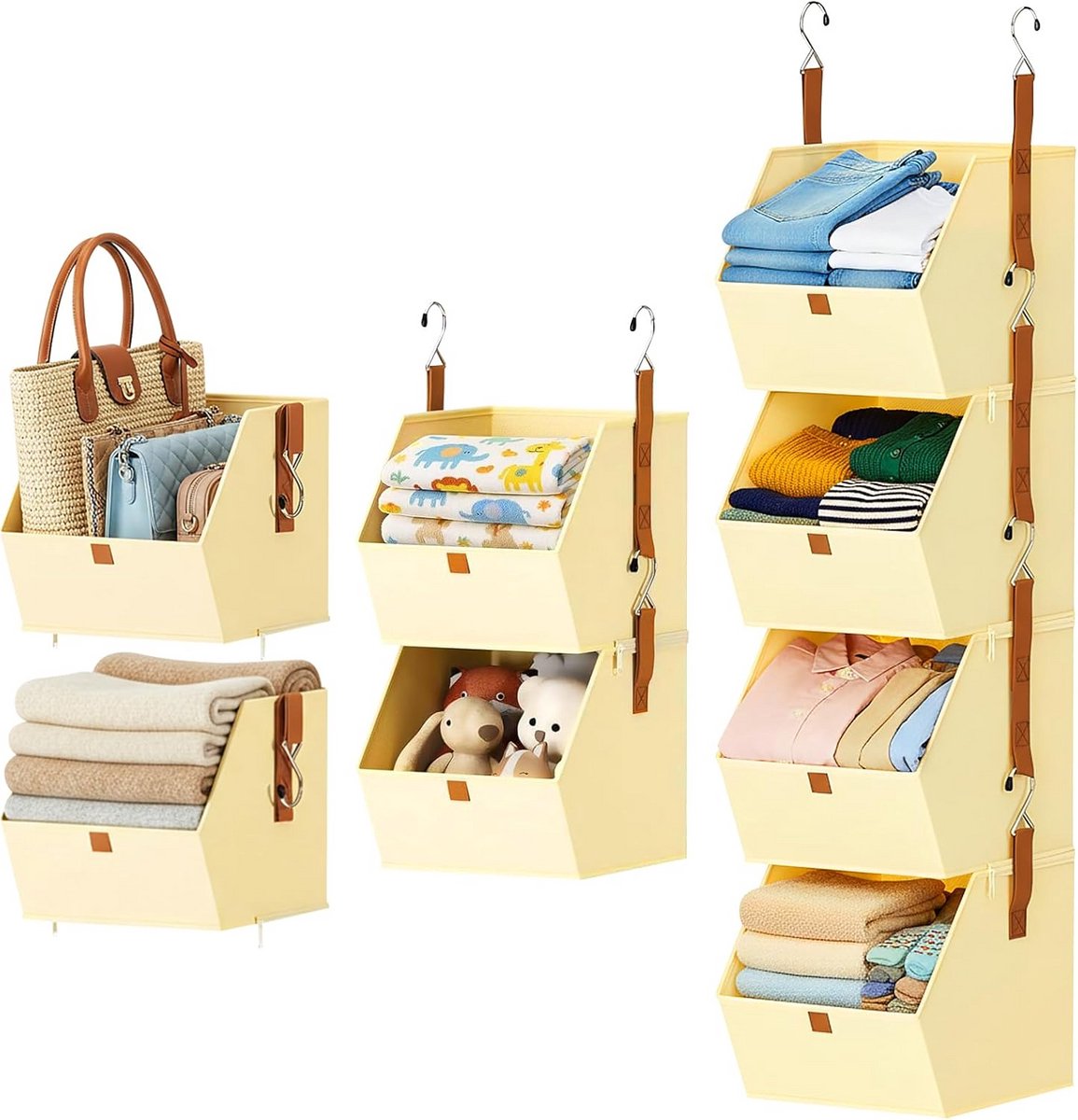 Hangende Opberger - Opbergrek - Hangorganizer - Organizer Wand en Deur - Kastaccessoire