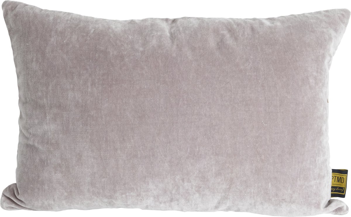 PTMD Floo Sierkussen Velvet - 60 x 40 x 10 cm - Katoen - Creme