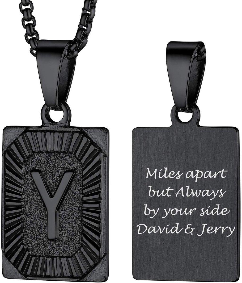 Dailygoods - Stalen Halsketting met Beginteken Unisex
