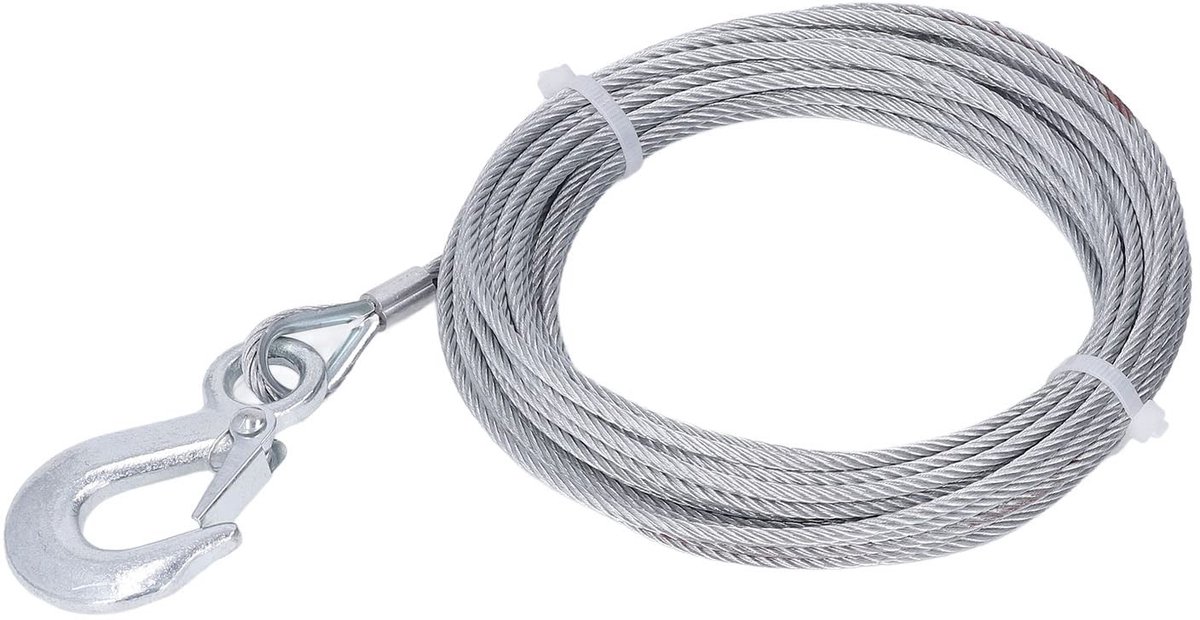 Dailygoods - Cosensi - Dailygoods - Roestvrij Stalen Kabel voor Lier 4 mm x 12 m
