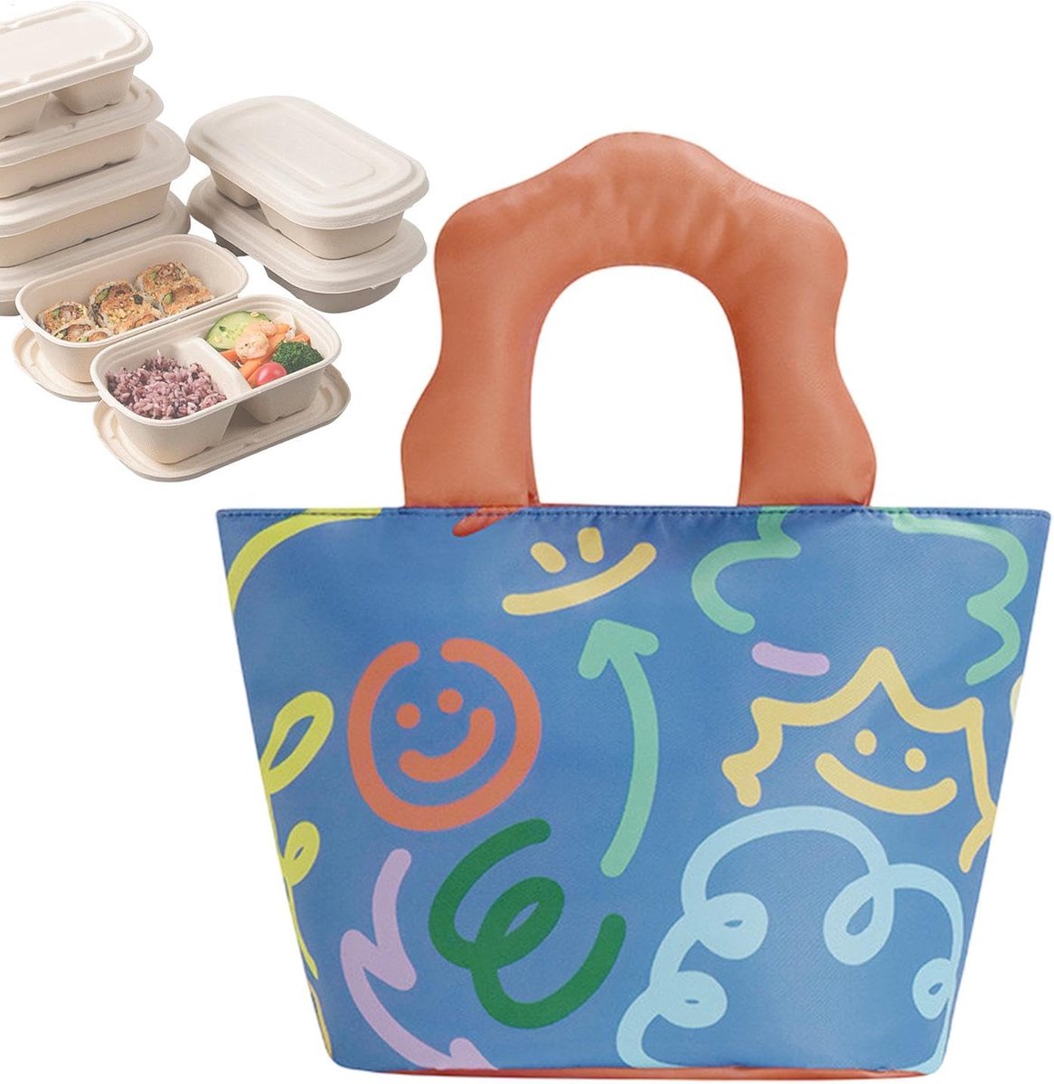 Lunchtas - lunchtas dames - Kinderlunchtassen - geïsoleerde schoollunchtassen - aluminiumfolie lunchtassen - verdikte lunchtassen en geïsoleerde aluminiumfolie lunchtassen zijn geschikt voor het ontbijt