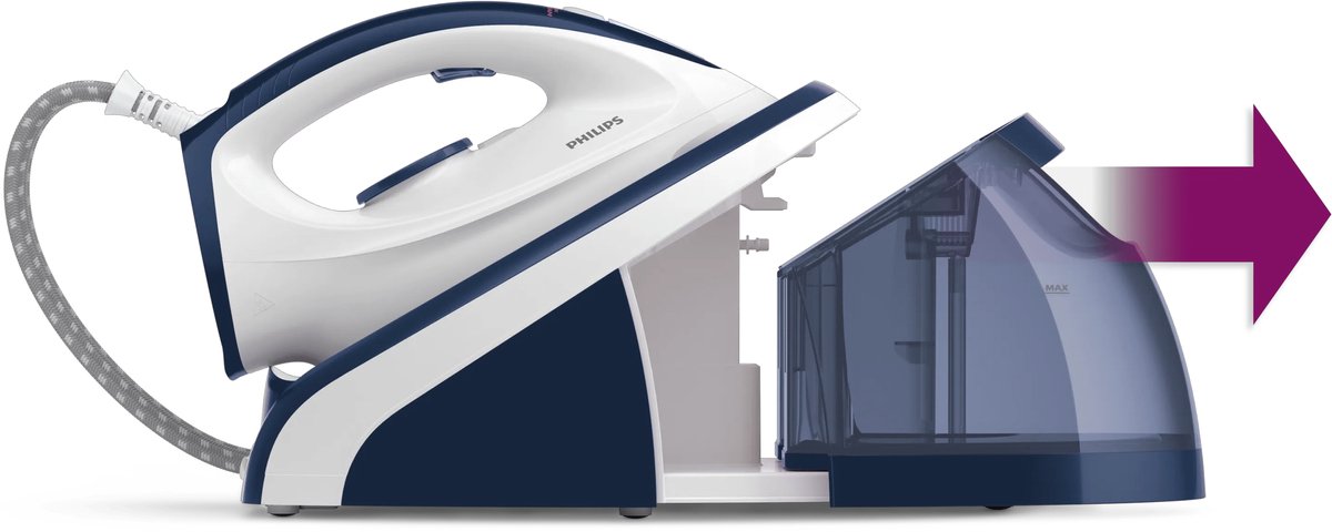 Philips HI5920/20- Stoomgenerator - 2400 W - 1,1 l - Keramische zoolplaat - Blauw, Wit – foto 4