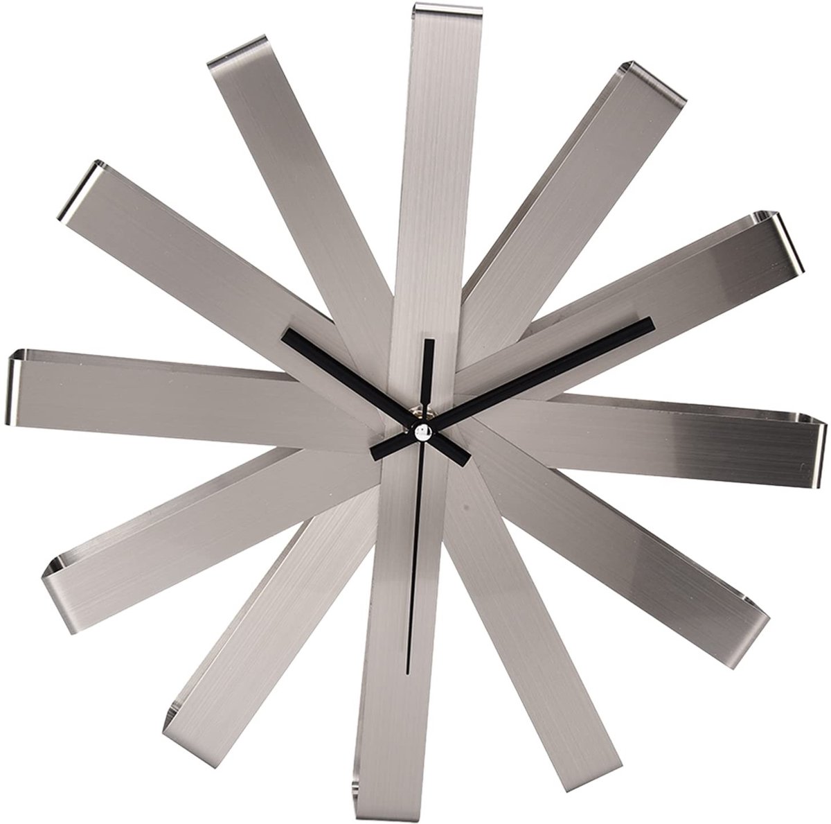 Dailygoods - Stille Wandklok van Roestvrij Staal voor Moderne Interieur