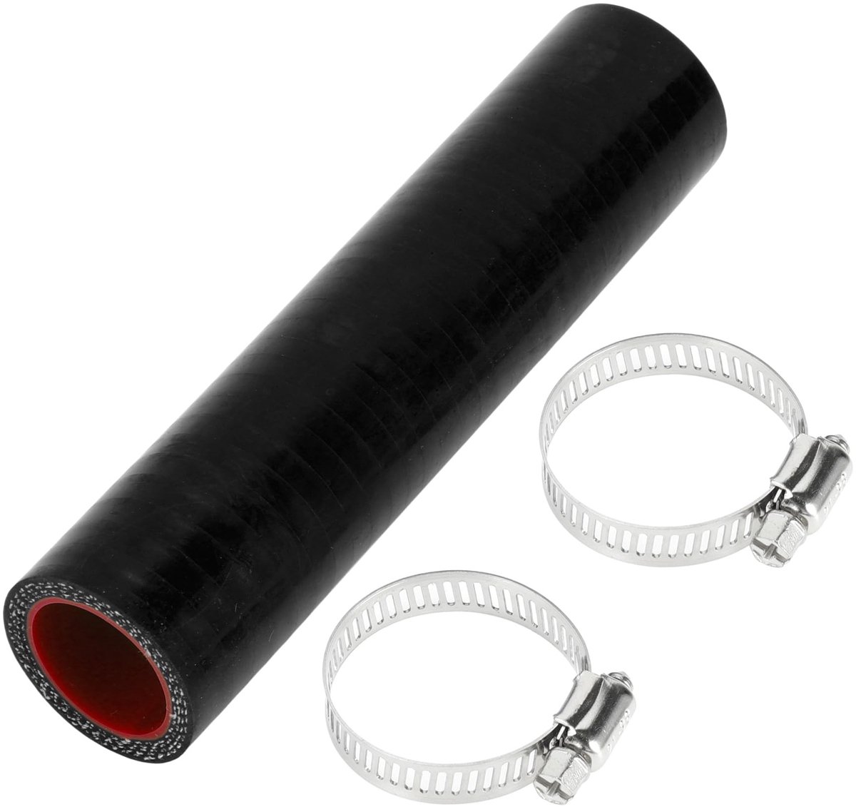 Dailygoods - Rechte Koppeling Silicone Slang met Klemmen 0.98" ID 5.91" Lengte