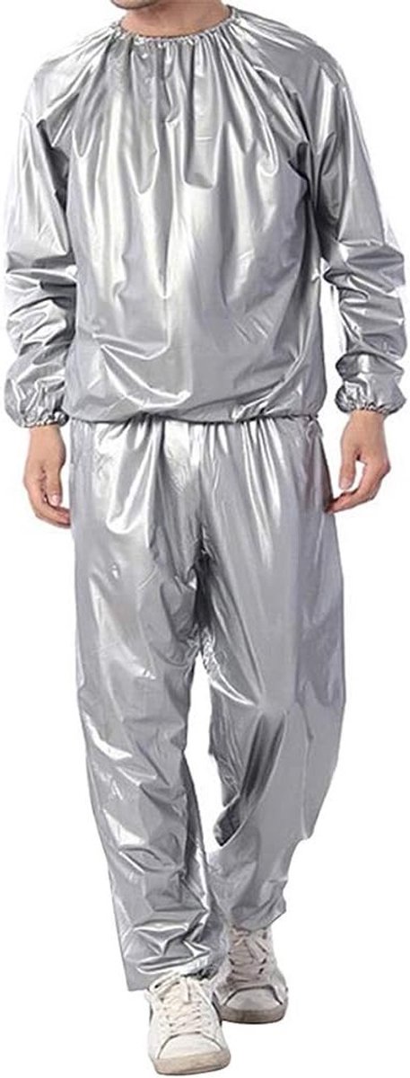Zware Sauna Pak voor Gewichtsverlies en Fitness, Unisex Trainingsoutfit voor Intensieve Workouts, PVC Stof voor Maximale Transpiratie