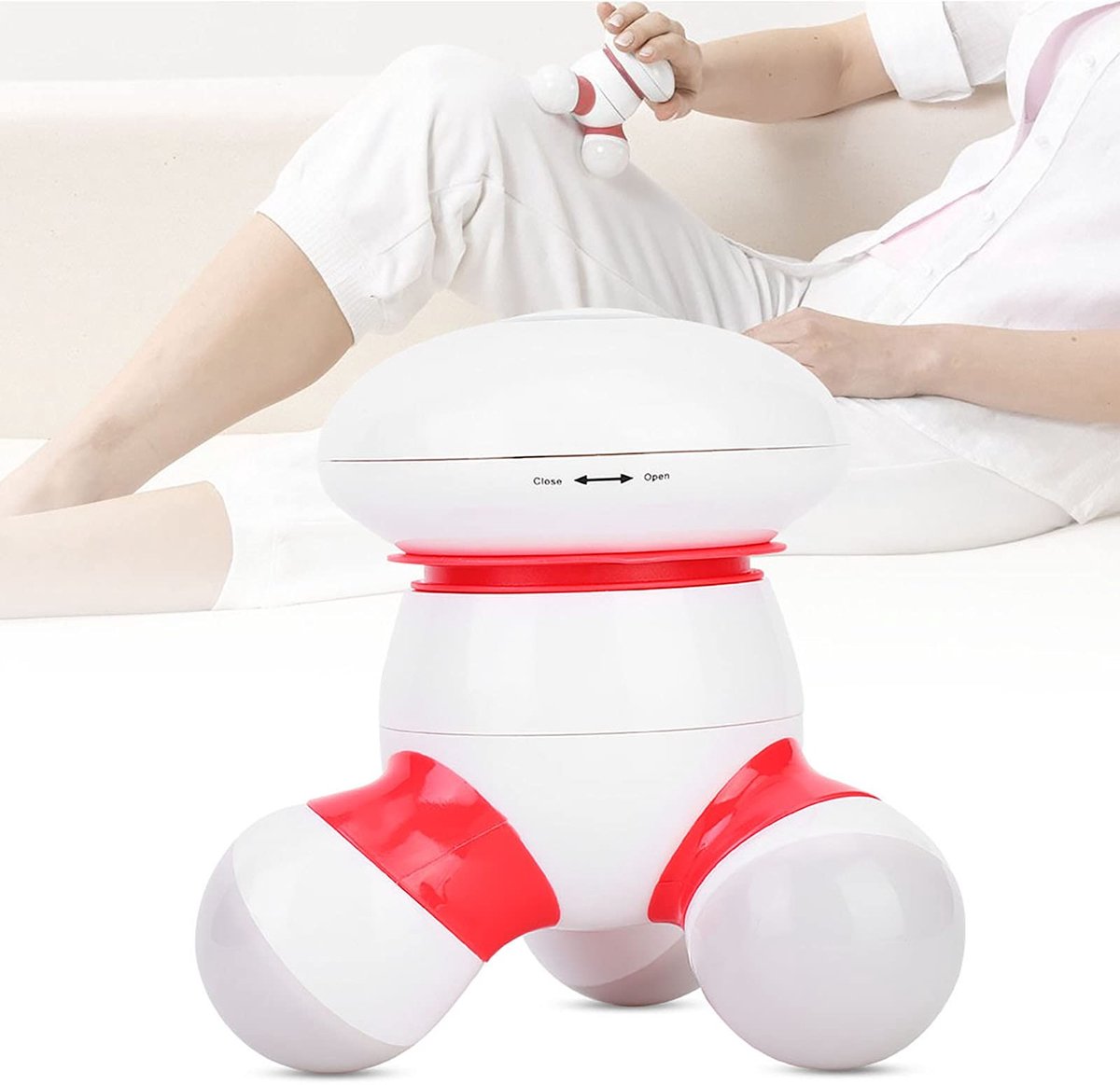 Dailygoods - Dailygoody - Handlichaamsmassageapparaat - Mini-massageapparaat - Zachte drukpuntmassage - USB-oplaadbaar - LED-verlichting - Verlicht pijnlijke
