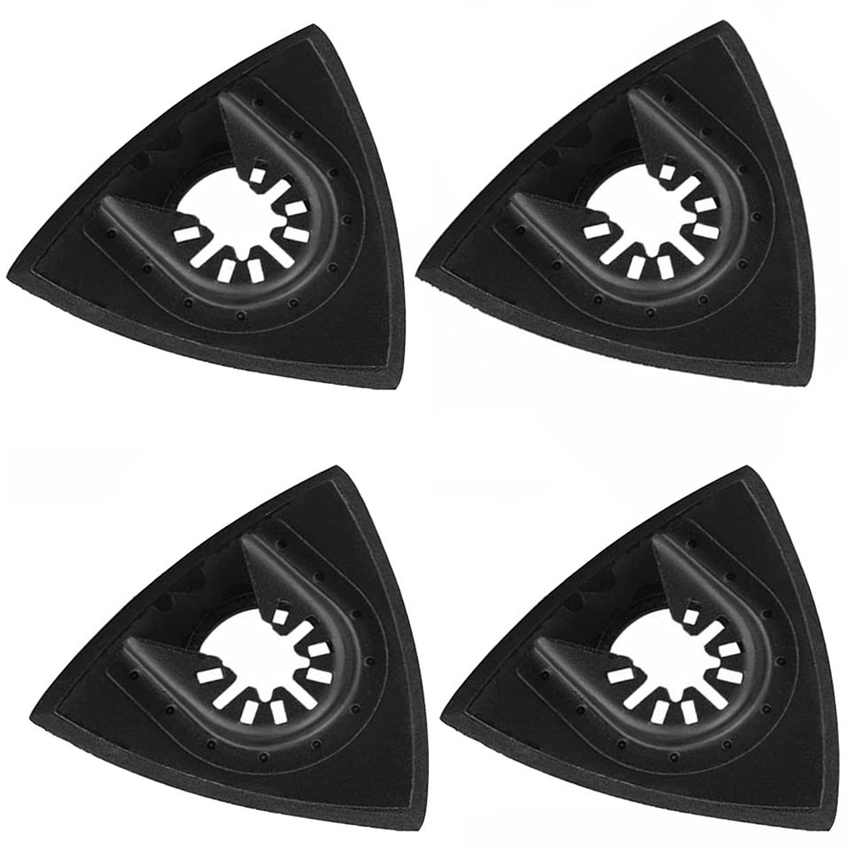 Dailygoods - Dailygoody - Universele driehoekige haak - Schuurpads - Duurzaam en praktisch - Zwart - Perfect voor houtbewerking - Geschikt voor oscilleren - 80mm