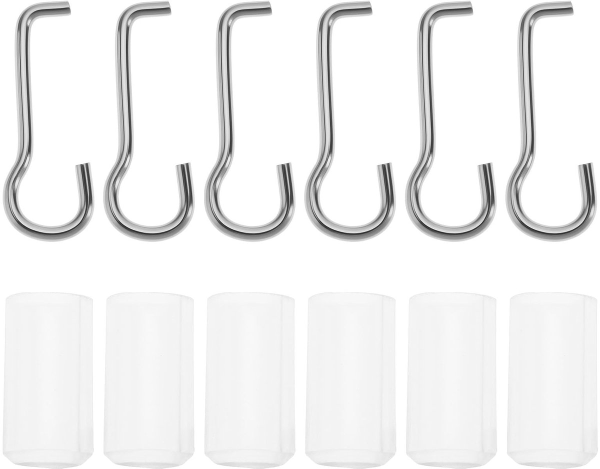 Dailygoods - Dailygoody - Jaloezieën Mouw Kraag Haken - Vervangingsset - 1 Inch Vierkante Hoofdrails - Lichtblokkering en Privacycontrole - Geschikt voor Jaloezieë
