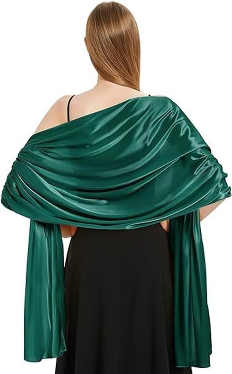 Dailygoods - Elegante Damessjaal van Satijn 200 x 70 cm voor Avondfeesten