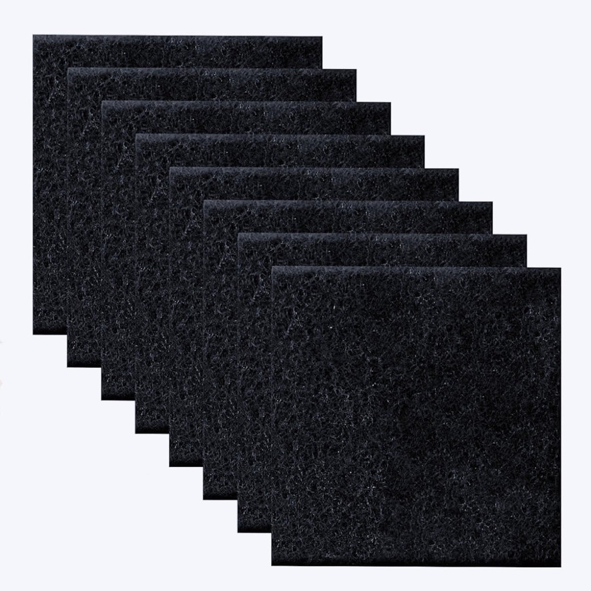 Dailygoody - Actieve koolfiltermat - Bio-afvalemmerfilter - Geurneutraliserend en duurzaam - 10,5 x 11,5 cm - Geschikt voor voedselcontainers - Effect