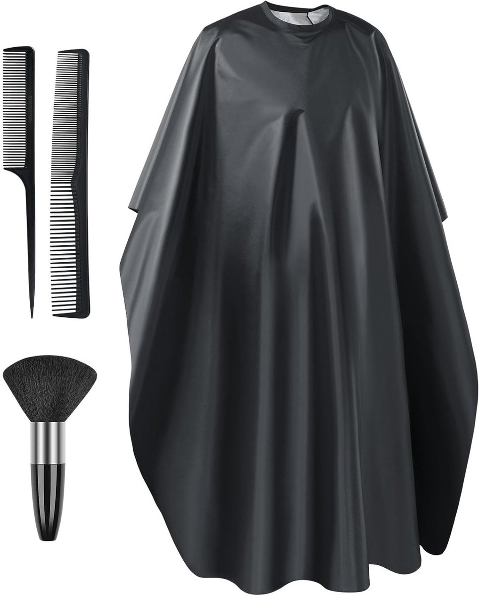 Professionele Kapperscape voor Haarstyling, Waterdicht en Unisex, Inclusief Borstel en Kam, Ideaal voor Knippen en Kleuren