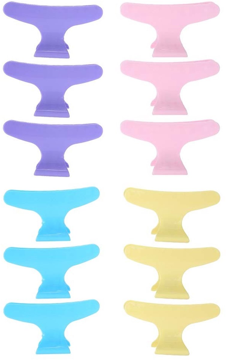 Dailygoods - Dailygoody - Haar Clip - Kappers Klemmen - Kleurrijk Vlinder Ontwerp - Styling Tools - Geschikt voor Alle Haartypes - 12 Stuks