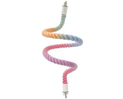 Touwzitstok - Klimmend Speelgoed - 80 cm - Spiraal-Schommel - Vogel Speeltoestel - Voor Papegaaien en Kleine Vogels