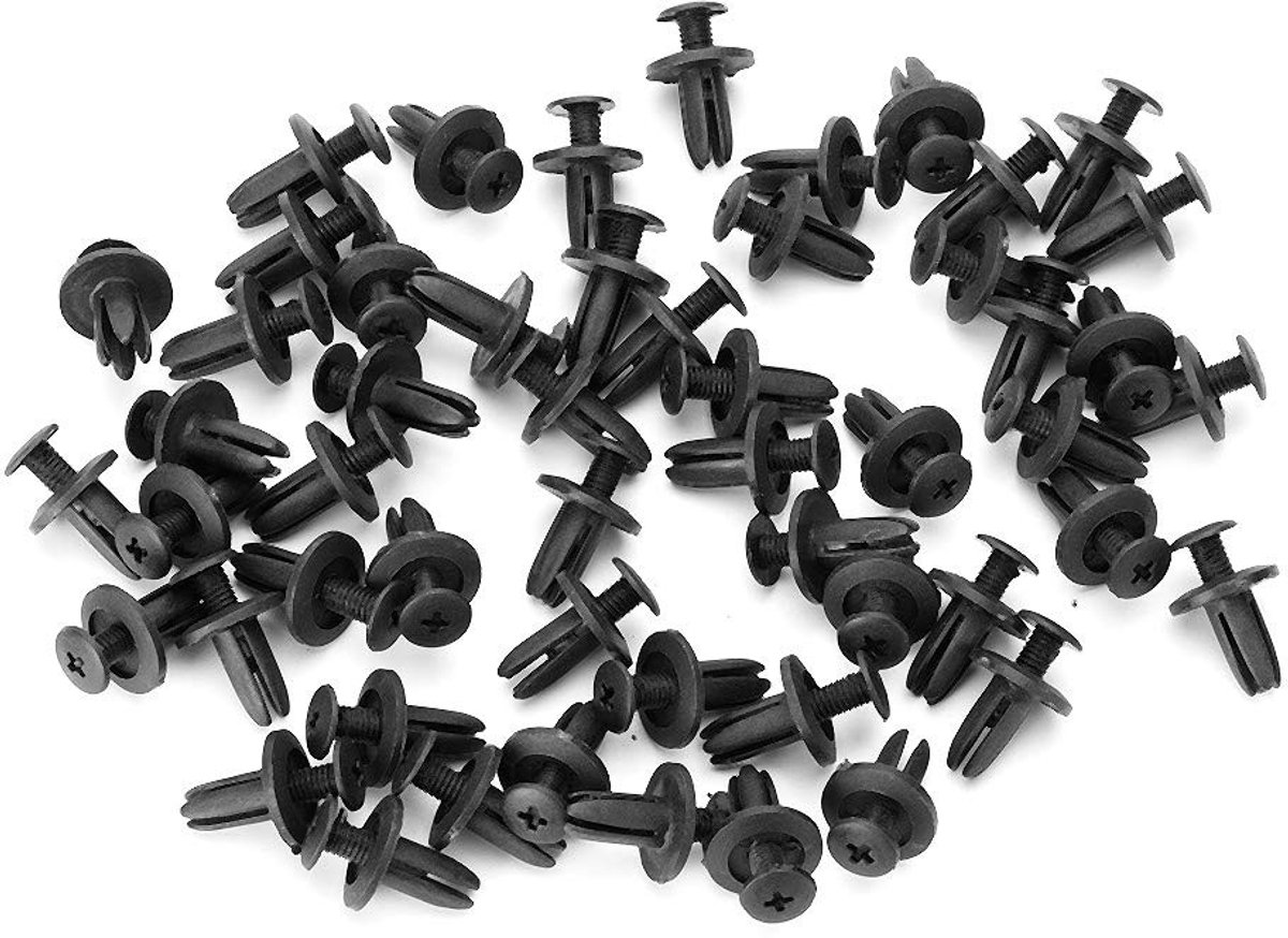 Dailygoody - Bumper Closure Clips - 6mm Push Pin Clips - Voor Auto - 50 Stuks - Onmisbaar voor Auto Accessoires - Geschikt voor Diverse Auto's - Forma...