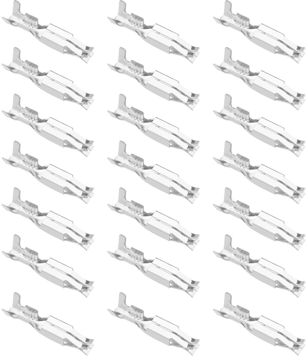 Dailygoody - Auto ISO-contacten - Crimppennen - 50 stuks - Zilver - Verbindingen - Voor 0,5-1,5 mm² kabels