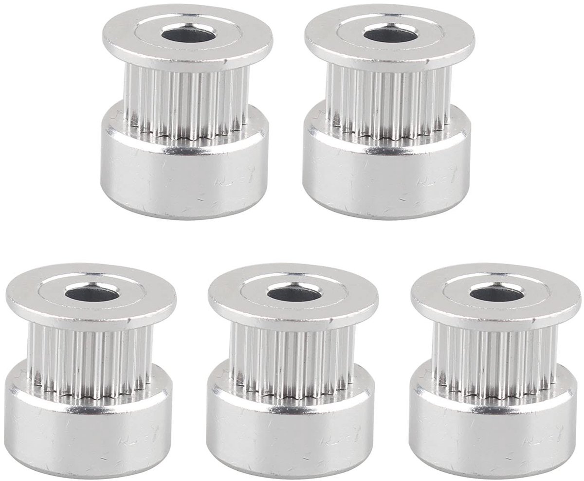Dailygoody - GT2 Pulley - 5 Stuks - Aluminium - 20 Tanden - 3D Printer Accessoire - 6 mm Breedte - Perfect voor 3D Projecten